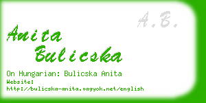 anita bulicska business card